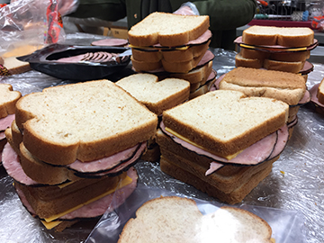 ham and cheese sandwiches